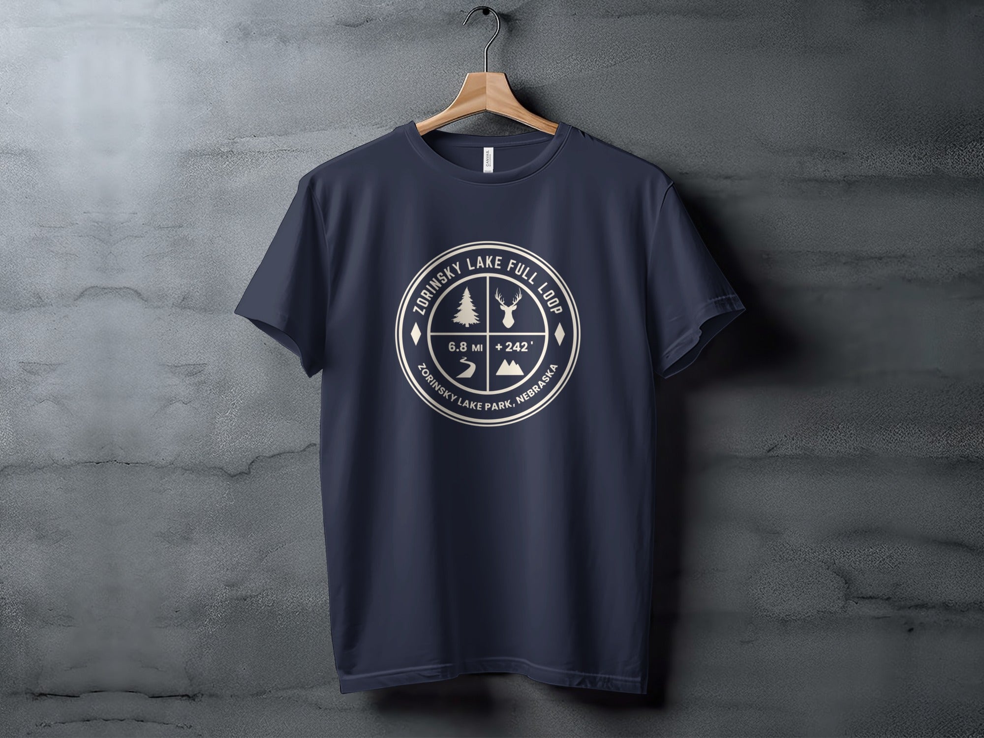 Zorinsky Lake Full Loop Graphic Tee for Outdoors Enthusiasts