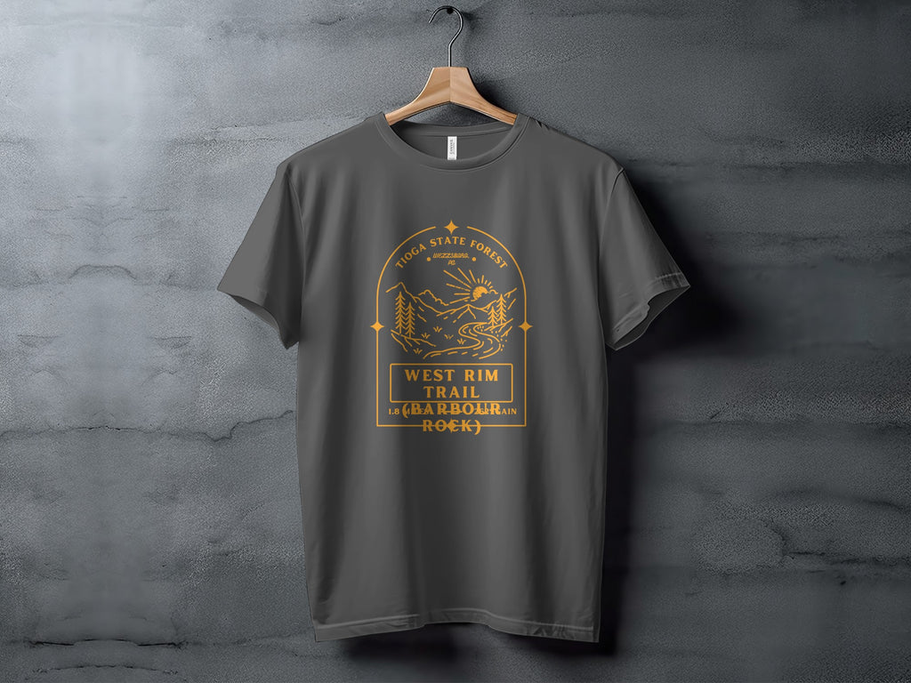 West Rim Trail T-Shirt Yaga State Forest Design