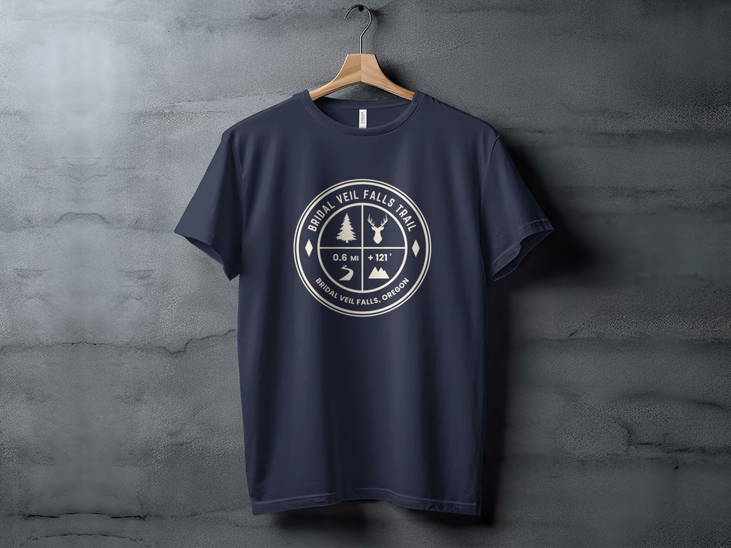 Bridal Veil Falls Trail T-shirt featuring Graphic Design