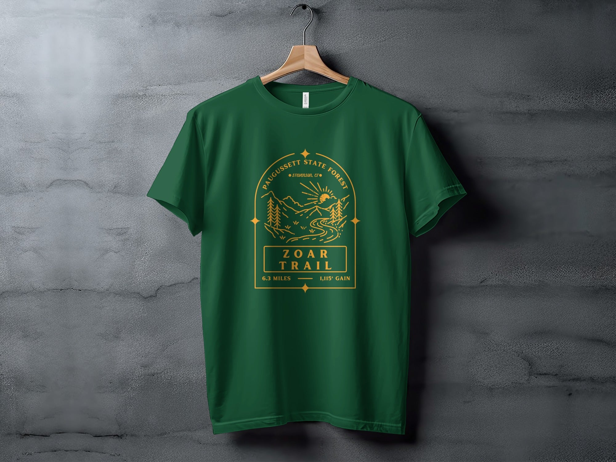 Zoar Trail T-Shirt 13.5 Miles Elevation Gain Design