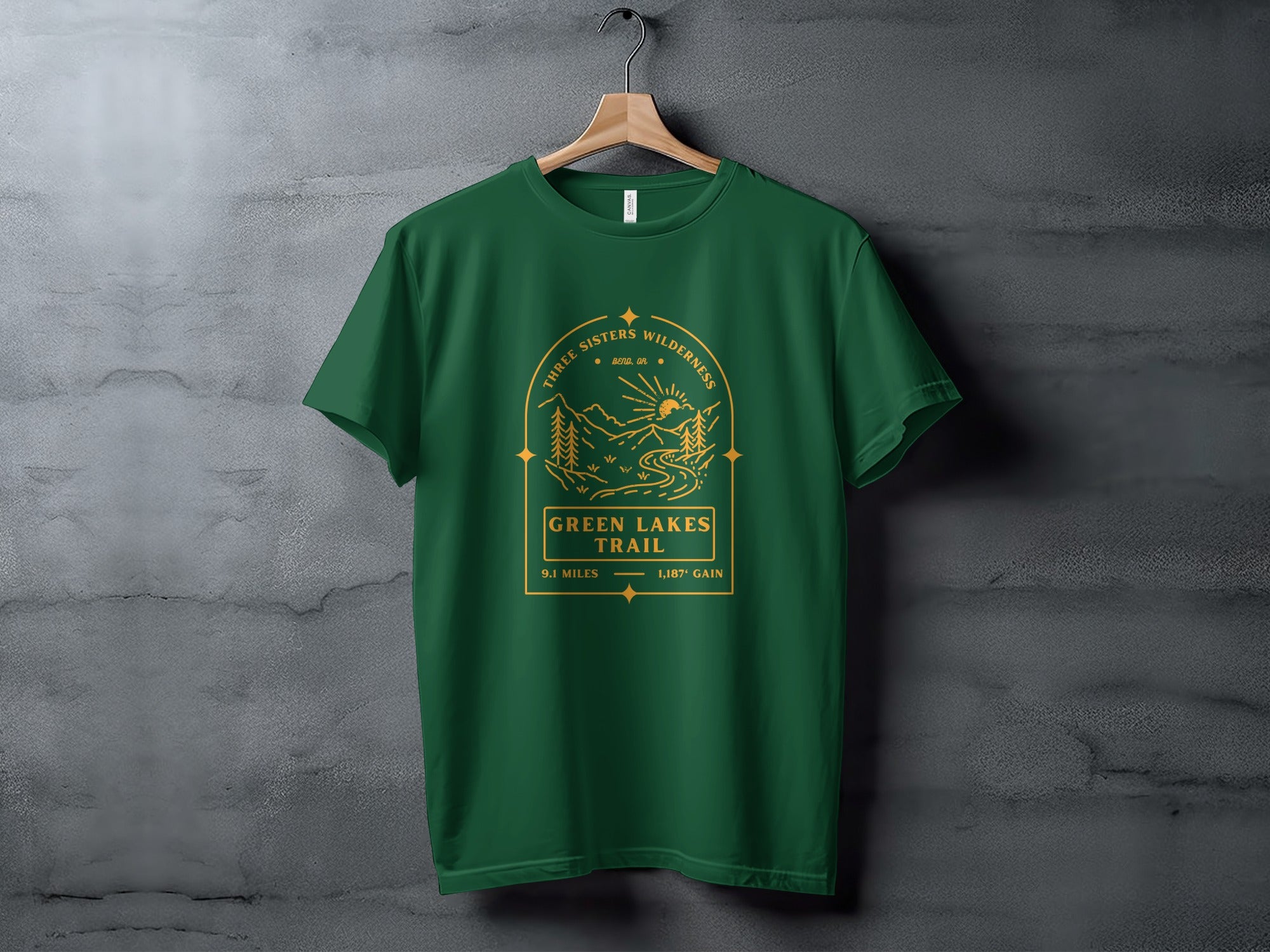 Green Lakes Trail Graphic Hiking Adventure Shirt