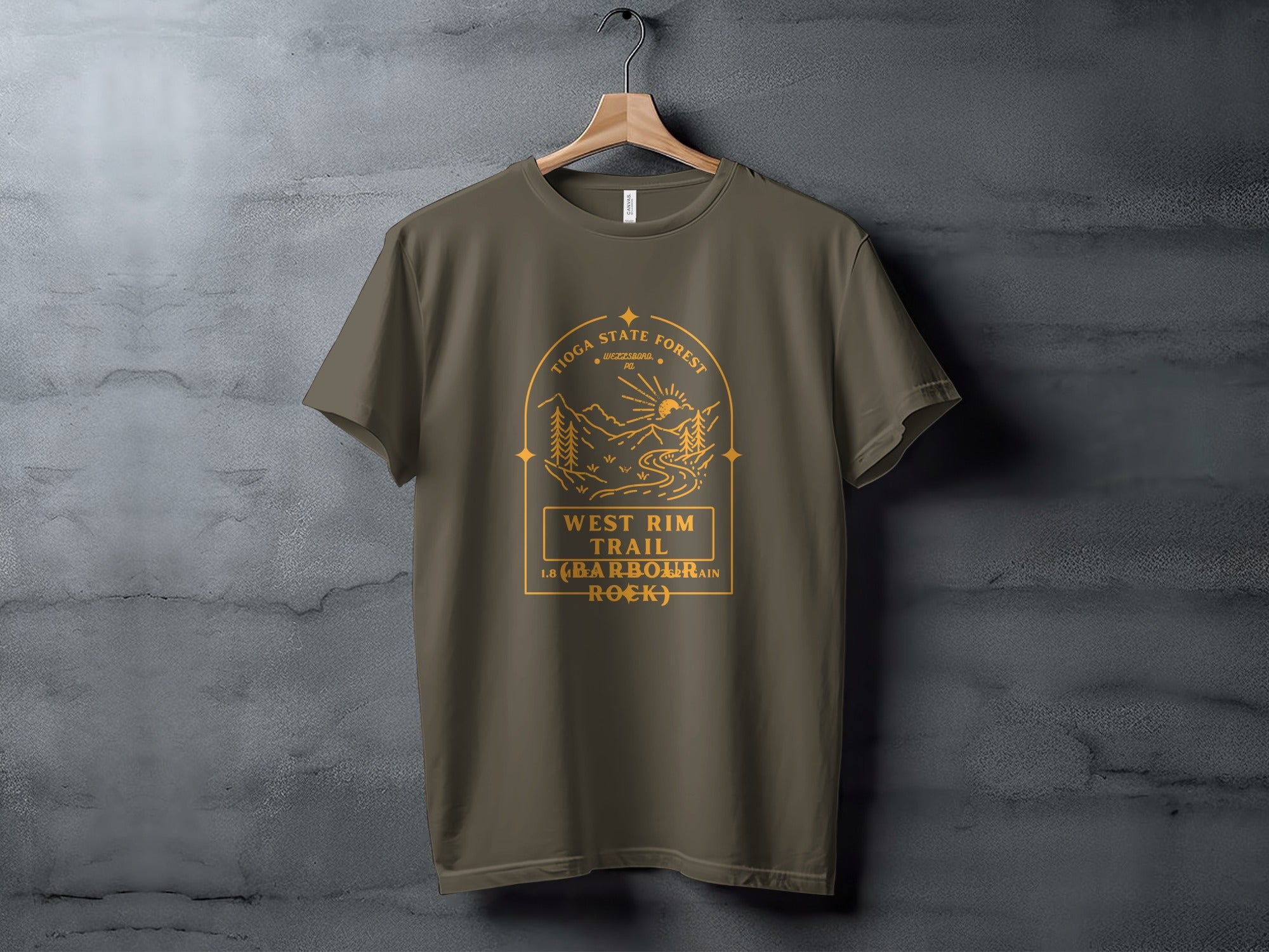 West Rim Trail Graphic Tee Adventure Inspired Shirt