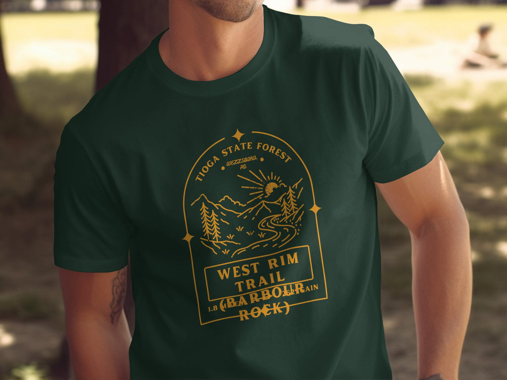 Tioga State Forest West Rim Trail Barbour Rock T-Shirt