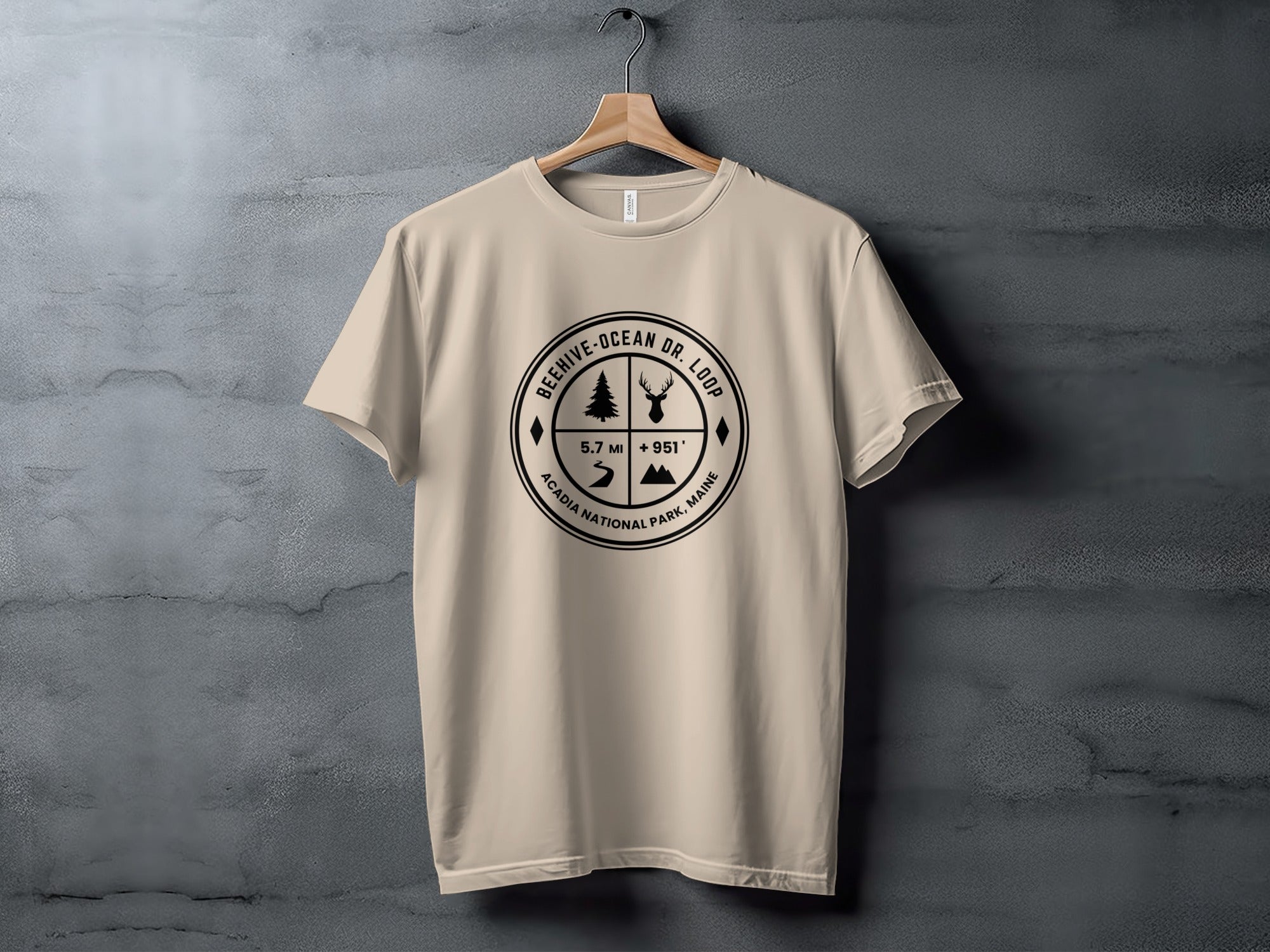 Beehive Ocean Dr Loop Acadia National Park Maine T-shirt