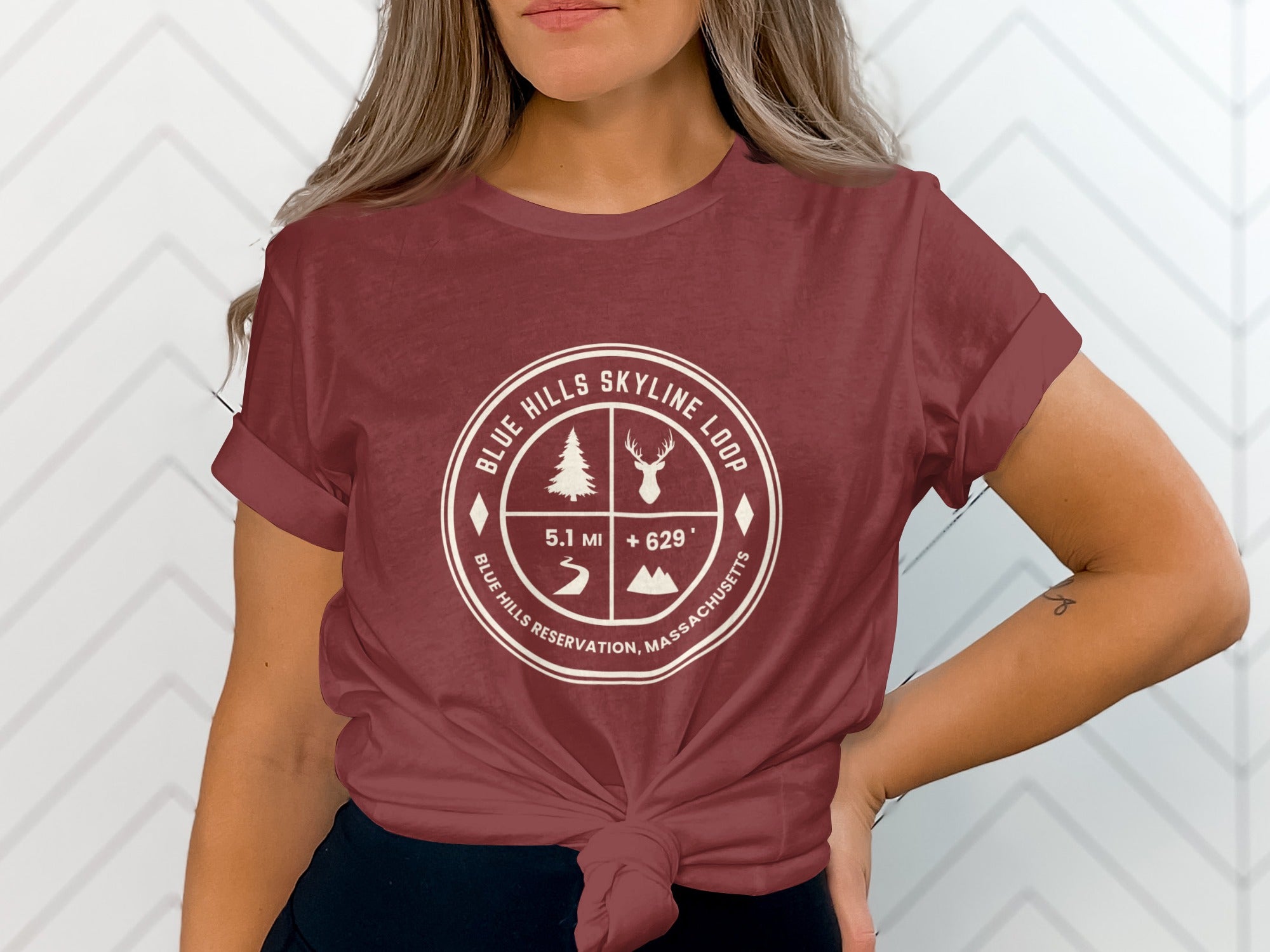 Blue Hills Skyline Loop 5.1 Mile Hiking Shirt Product