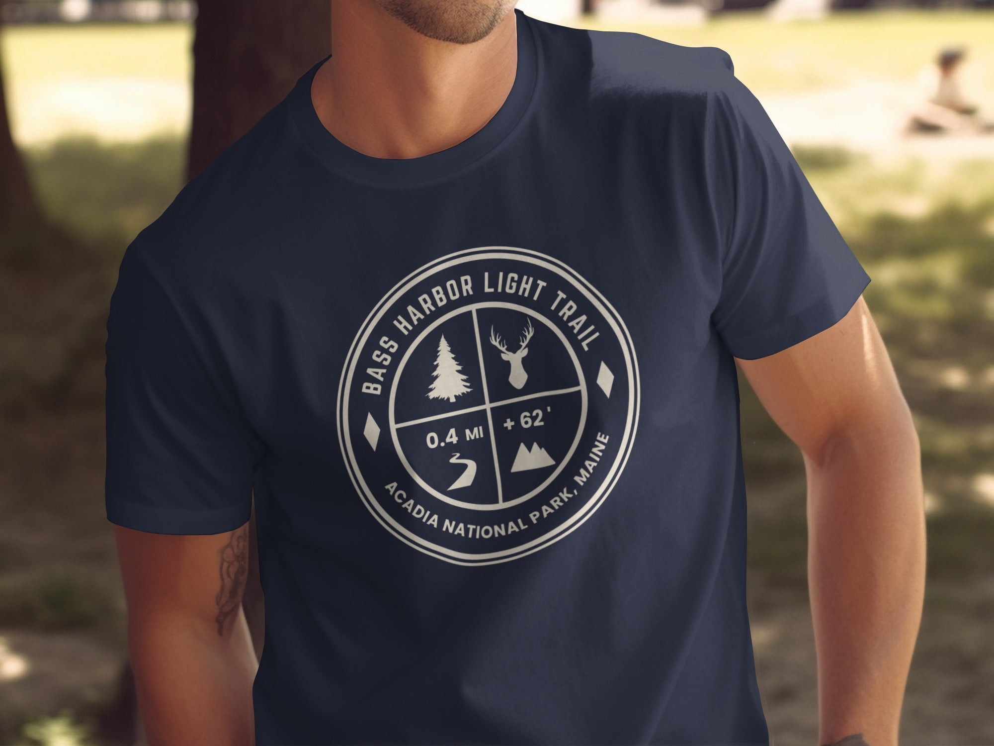 Bass Harbor Light Trail Acadia National Park Maine Shirt