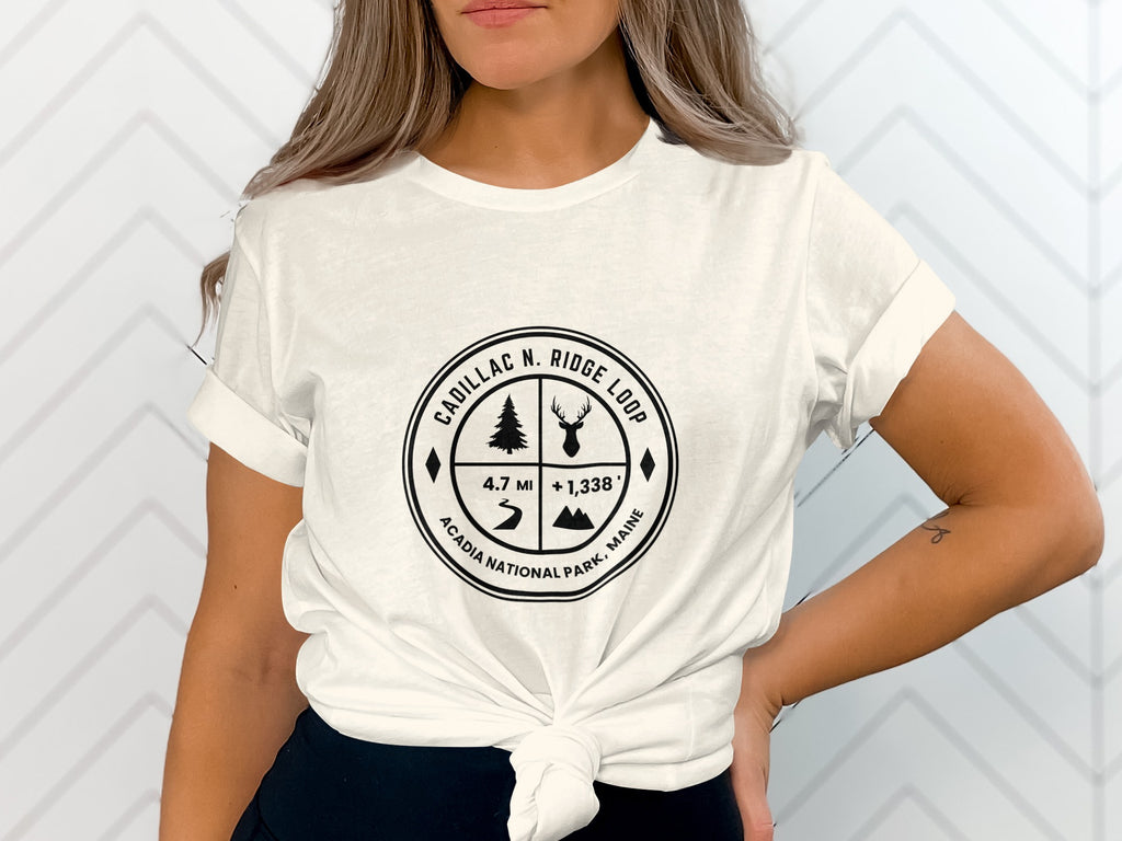 Cadillac N Ridge Loop Acadia National Park T-Shirt