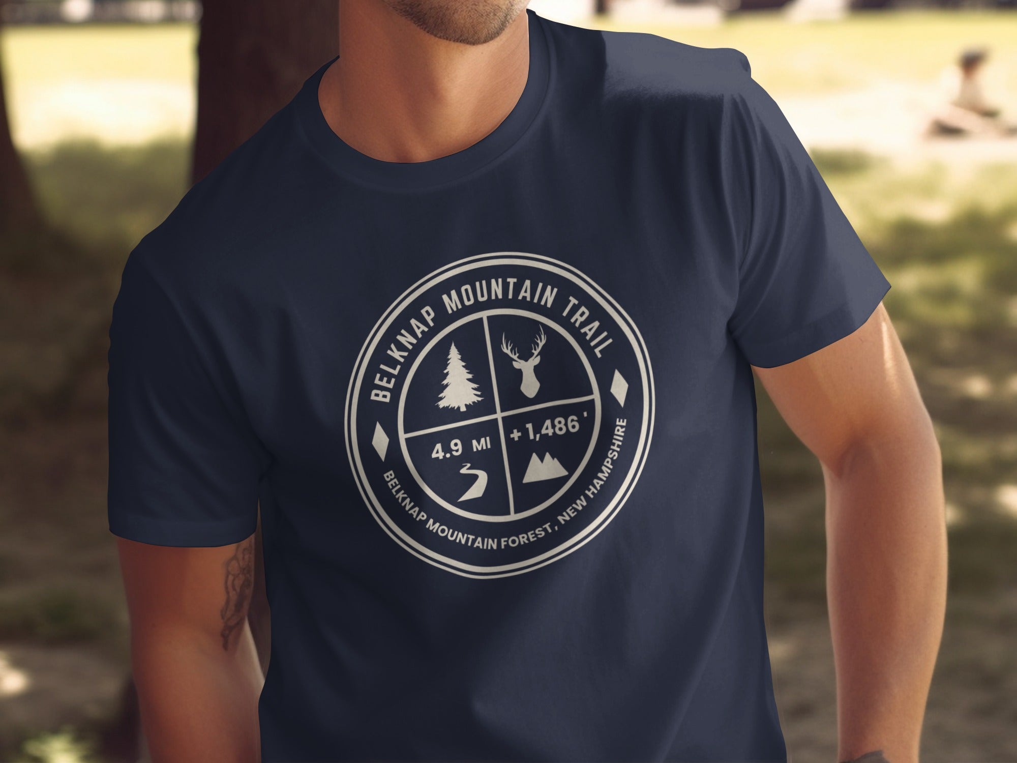 Belknap Mountain Trail New Hampshire Hiking Shirt