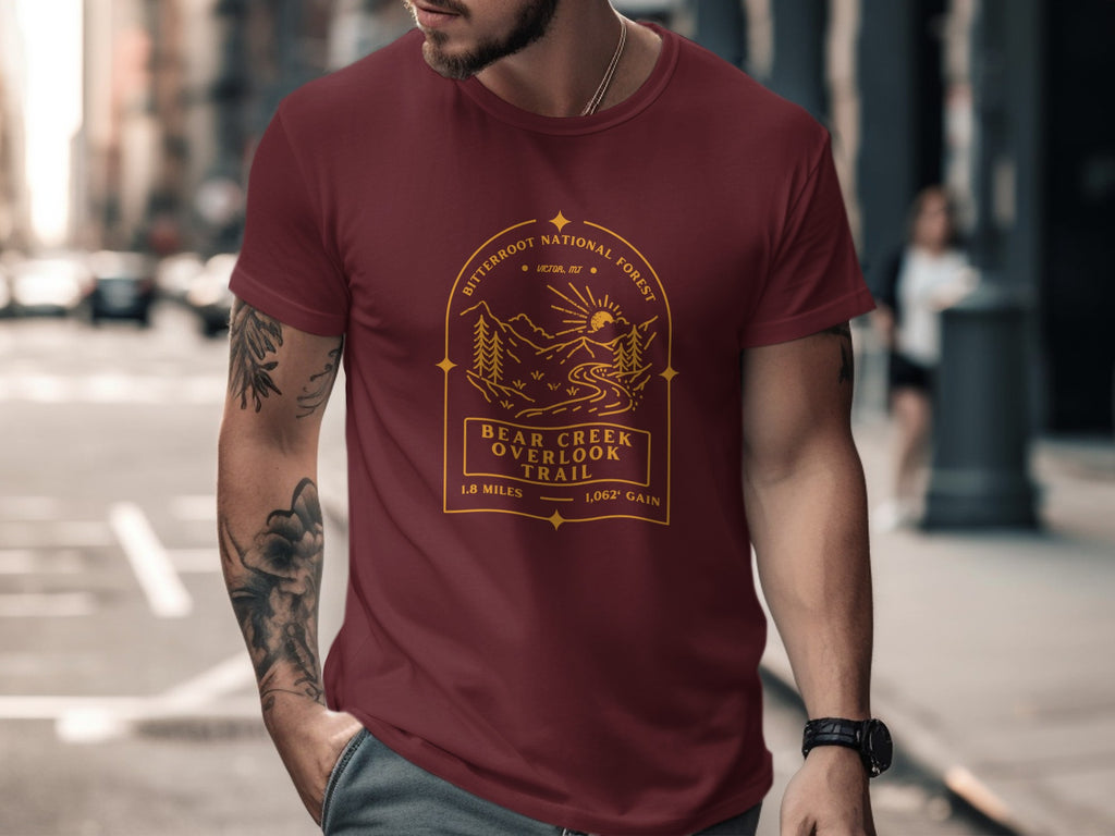 Bear Creek Overlook Trail T-shirt with Artistic Design