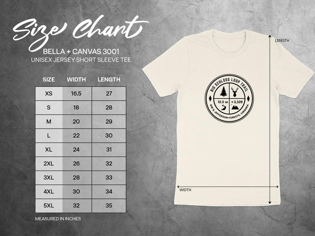Big Schloss Loop Trail Bella Canvas Unisex Jersey Tee