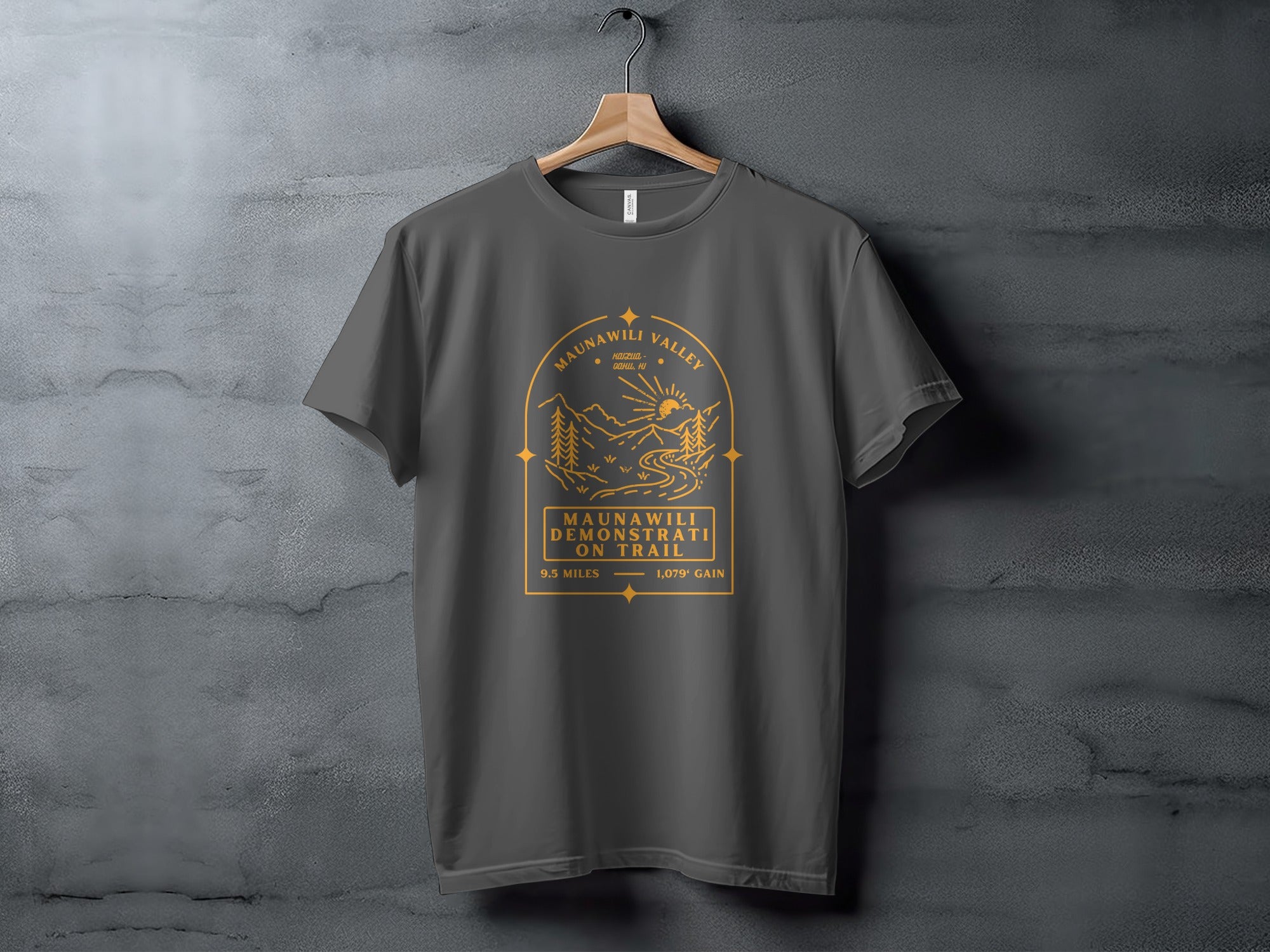 Maunawili Valley Demonstration on Trail Printed Shirt